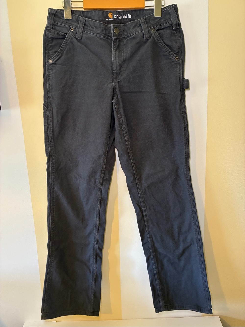 Carhartt Crawford Carpenter Pants Women's Size 4 Regular Gray Canvas Utility